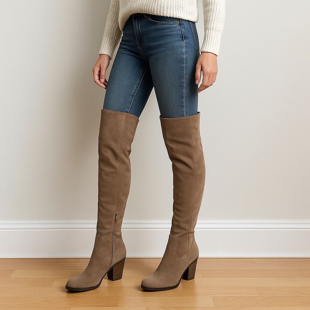 Stylish Tan Knee-High Women's Boots